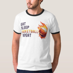 T-shirt Répéter le basketball du sommeil
