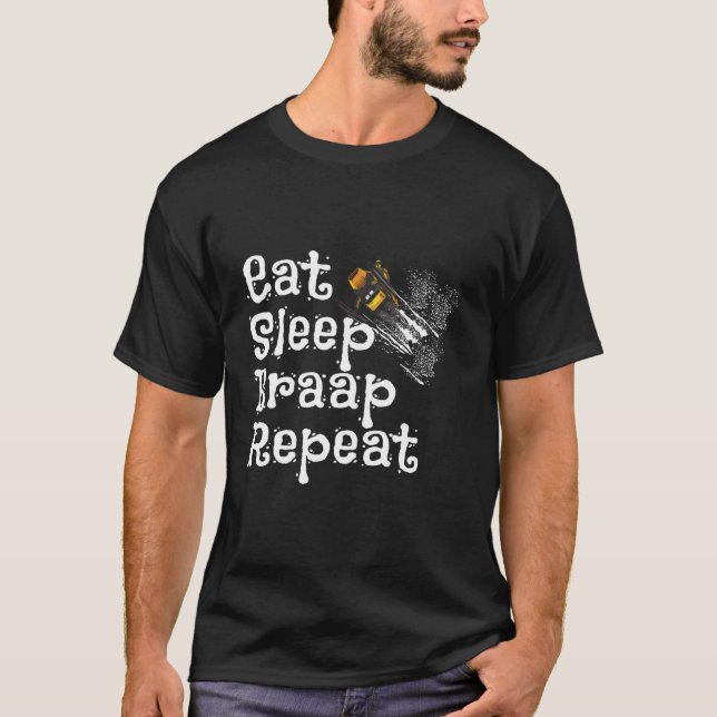 T-shirt Répéter le Braap du sommeil Snowmobile (Devant)