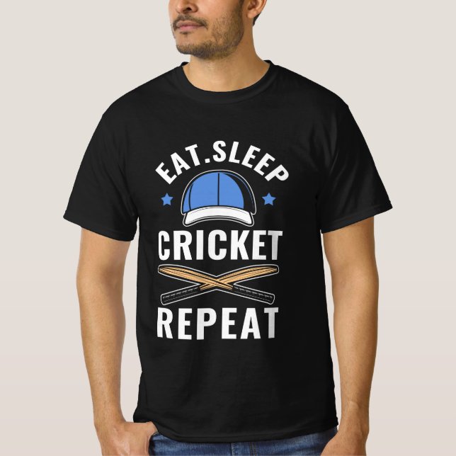 T-shirt Répéter le cricket du sommeil (Devant)