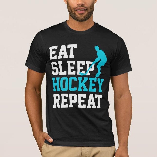 T-shirt Répéter le hockey du sommeil (Devant)