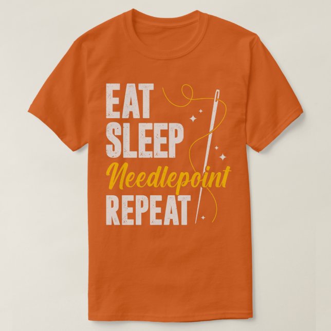 T-shirt Répéter le point d'aiguille du sommeil (Design devant)