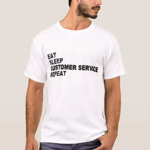 T-shirt Répéter le service client de veille de l'alimentat