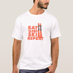 T-shirt Répéter le ski du sommeil