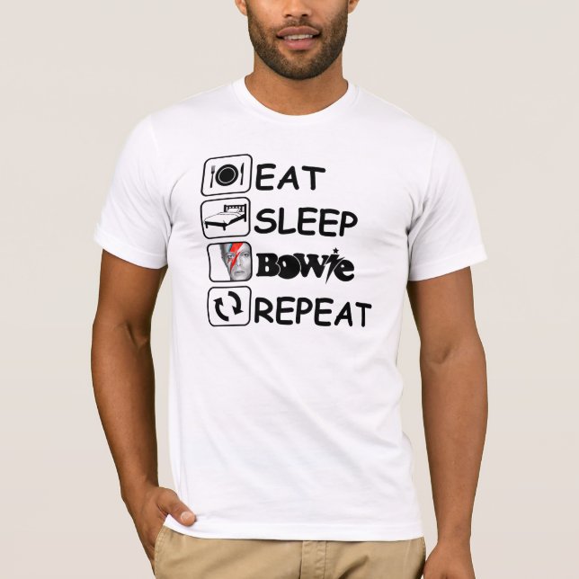 T-shirt Répéter le sommeil du repas (Devant)