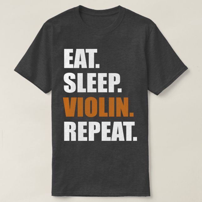 T-shirt Répéter le violon du sommeil (Design devant)