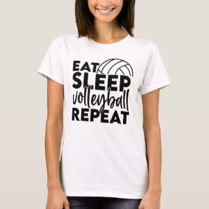 T-shirt Répéter le volley-ball du sommeil
