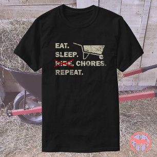 T-shirt Répéter les tâches du sommeil   Drôle cadeau Cheva