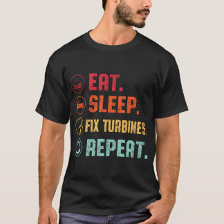 T-shirt Répéter les turbines du sommeil - Vent Turbine