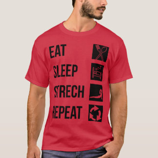 T-shirt répéter l'étirement du sommeil