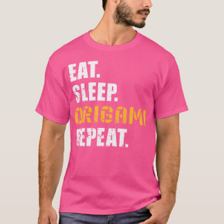 T-shirt Répéter l'origami du sommeil du repas
