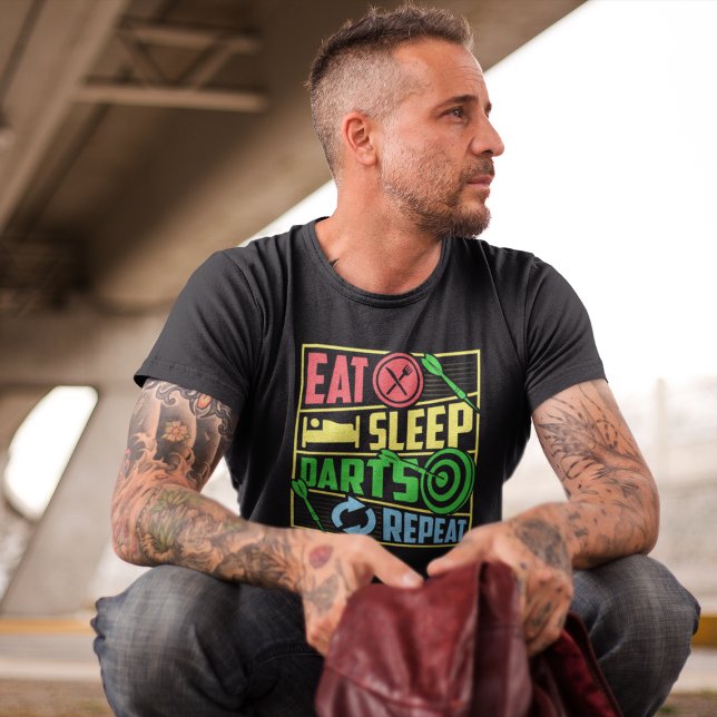 T-shirt Répétez les fléchettes du sommeil - Champion du fl (Créateur téléchargé)