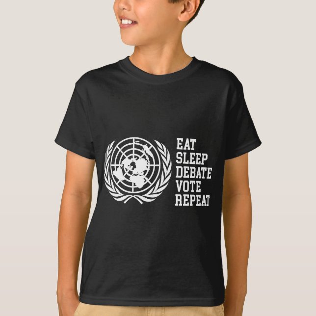 T-shirt Répétition du débat Modèle de logo ONU (Devant)