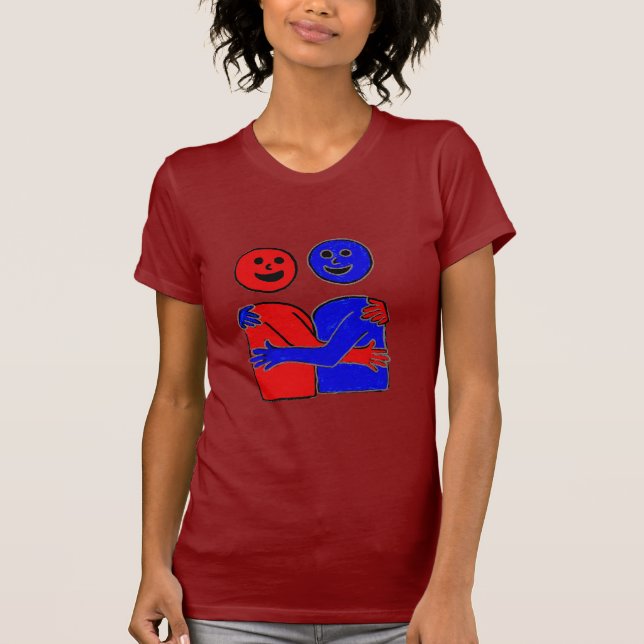 T-shirt Répétition LIBRE de sourire d'étreintes (Devant)