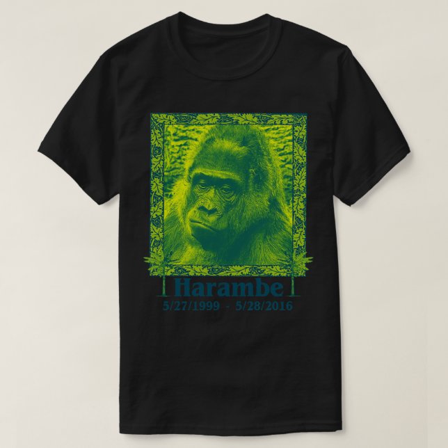 T-shirt Repos commémoratif Harambe en paix (Design devant)