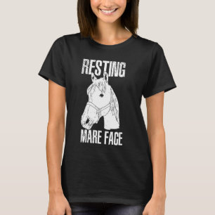 T-shirt Repos Mare Face Cheval Retour équitation Chevaux P