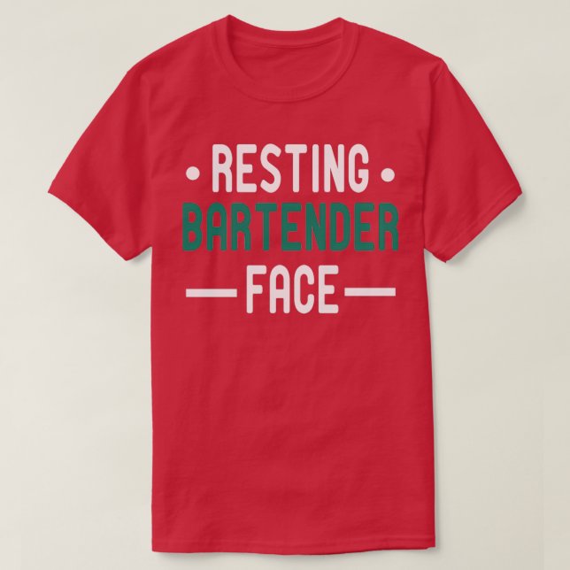 T-shirt Repose Bartender Face Bartender idée cadeau Mixolo (Design devant)