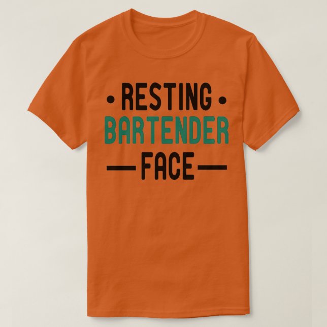 T-shirt Repose Bartender Face Bartender idée cadeau Mixolo (Design devant)