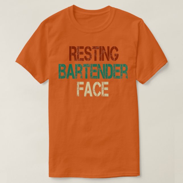 T-shirt Repose Bartender Face Bartender idée cadeau Mixolo (Design devant)