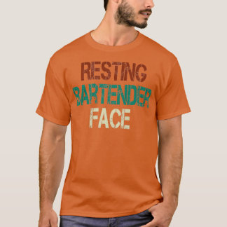 T-shirt Repose Bartender Face Bartender idée cadeau Mixolo