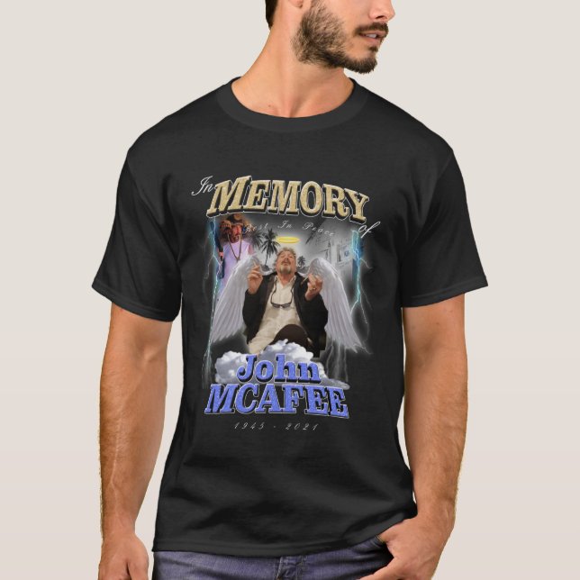 T-shirt Repose en paix John McAfee (Devant)