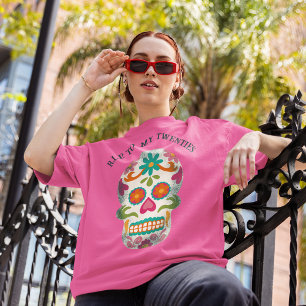 T-shirt Repose en paix mon 20s Message personnalisé Crâne 