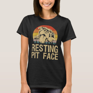 T-shirt Repose Pit Face Drôle Amateurs de Pitbull