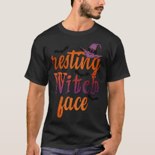 T-shirt Repose Sorcière visage Sorcière et chauves-souris
