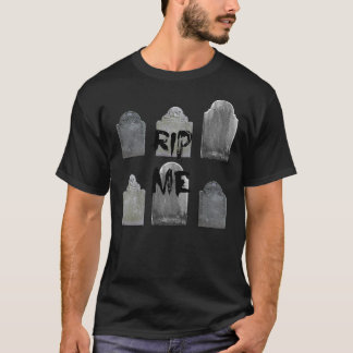 T-shirt Reposez-Moi Six Graves Design Tête En Pierre Avec 