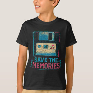 T-shirt Reprise de disquette : Enregistrez les souvenirs