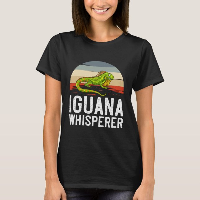 T-shirt Reptile de chasse à la cage de lézard vert Iguana1 (Devant)