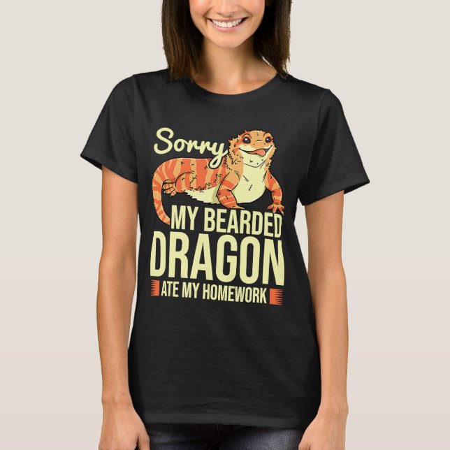 T-shirt Reptile de dragon à tête large (Devant)