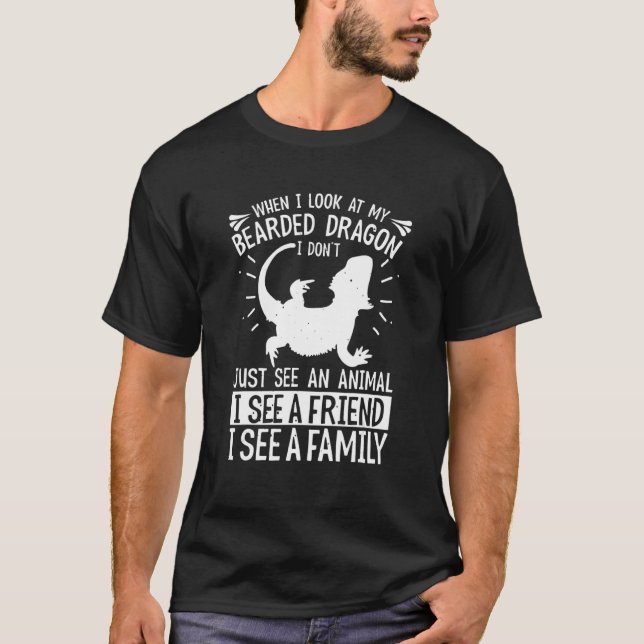 T-shirt Reptile Grapic Saying For   Bearded Dragon (Devant)