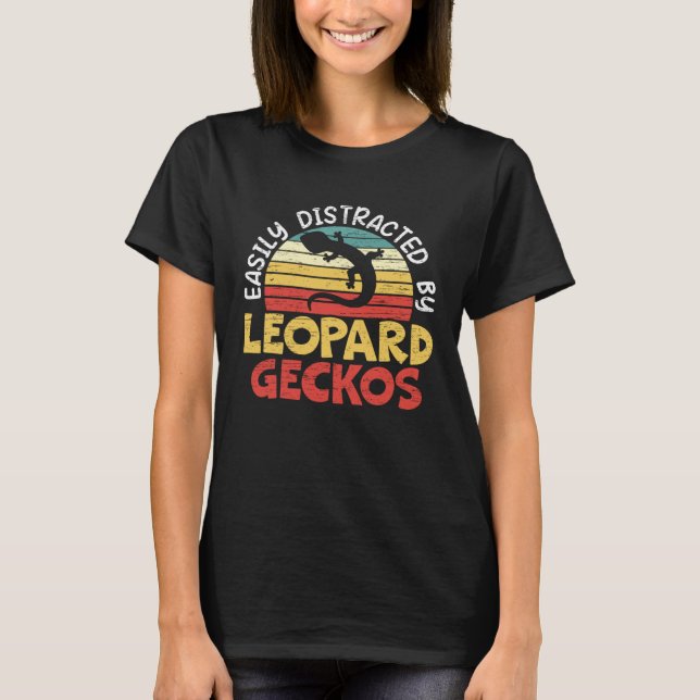 T-shirt Reptile Leopard Gecko  Lizard Herpetology Pets  2 (Devant)