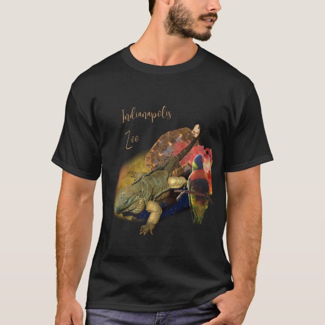 T-shirt Reptiles et oiseaux du zoo d'Indianapolis (Devant)