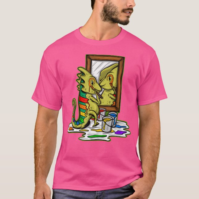 T-shirt Reptiles Panther Chameleon Couleur Changer Animal  (Devant)