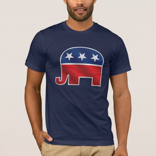 T-shirt républicain d'obscurité d'éléphant (Devant)