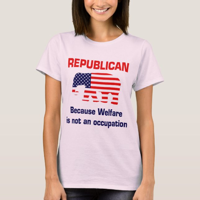 T-shirt Républicain drôle - aide sociale (Devant)