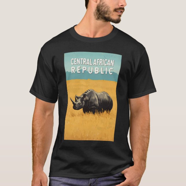 T-shirt République centrafricaine Illustration Art Voyage (Devant)