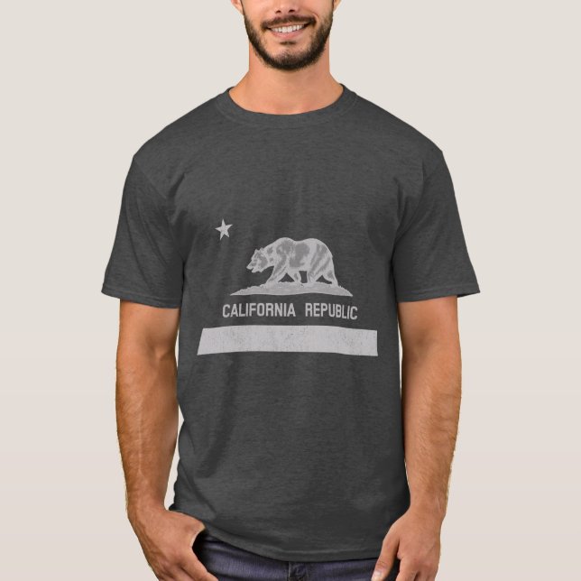 T-shirt République de Californie (Blanc) (Devant)