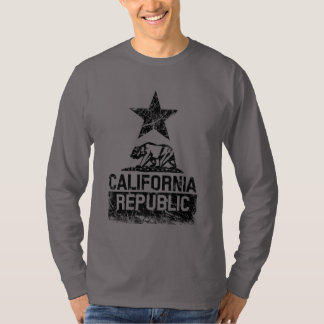 T-shirt RÉPUBLIQUE DE CALIFORNIE Drapeau de l'État Grunge 