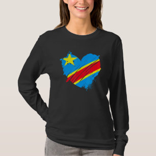 T-shirt République Démocratique Du Congo Drapeau Je L'Aime
