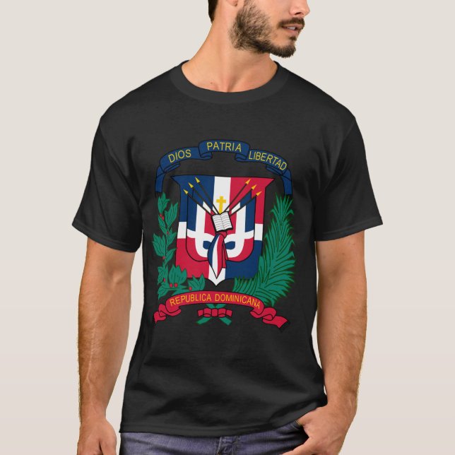 T-shirt République dominicaine Armoiries DO (Devant)