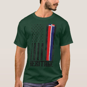 T-shirt République dominicaine Héritage hispanique en détr