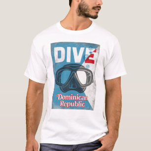 T-shirt République Dominicaine Masque Vintage de plongée