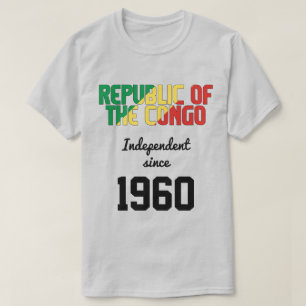 T-shirt République du Congo Fête de l'indépendance du drap