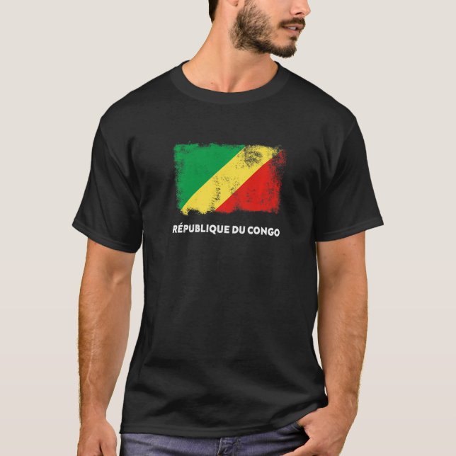 T-shirt République du Congo Flag Republic of the Congo (Devant)