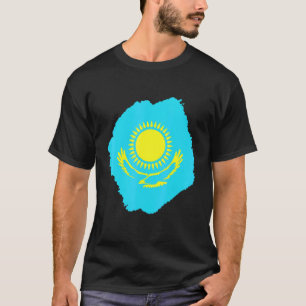 T-shirt République du Kazakhstan Qazaqstan drapeau kazakh