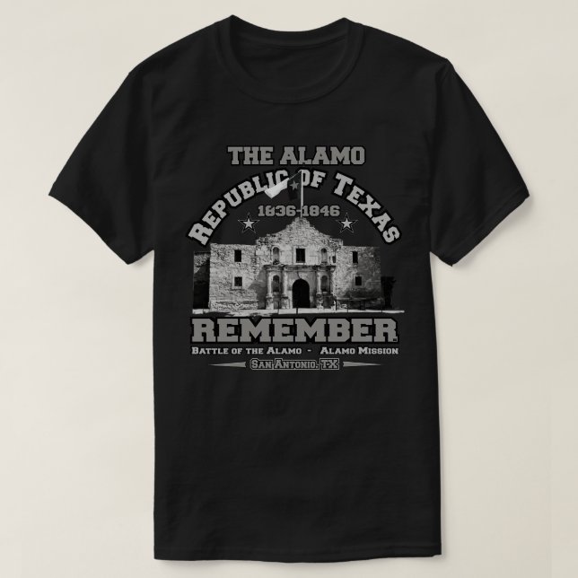 T-shirt République du Texas Alamo San AntonioTX (Design devant)