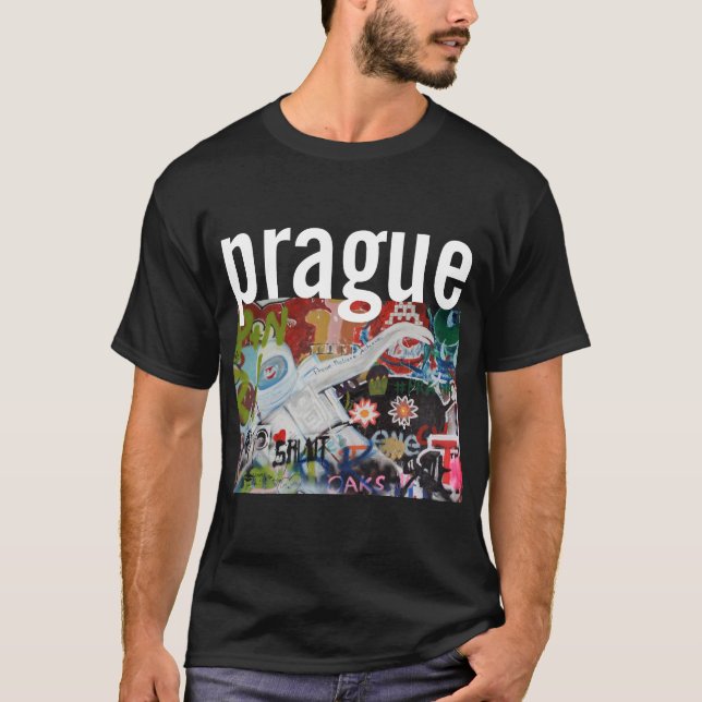 T-shirt République Tchèque de Prague. Rue fraîche art. de (Devant)