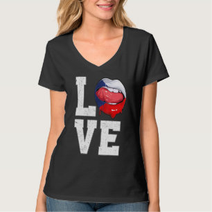 T-shirt République tchèque Drapeau de football Fan Love Tc